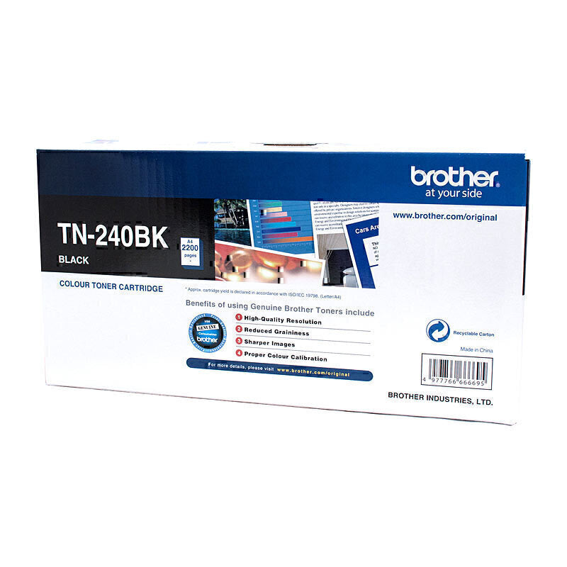 Brother TN240 Black Toner Cartridge 2,200 pages - TN-240BK