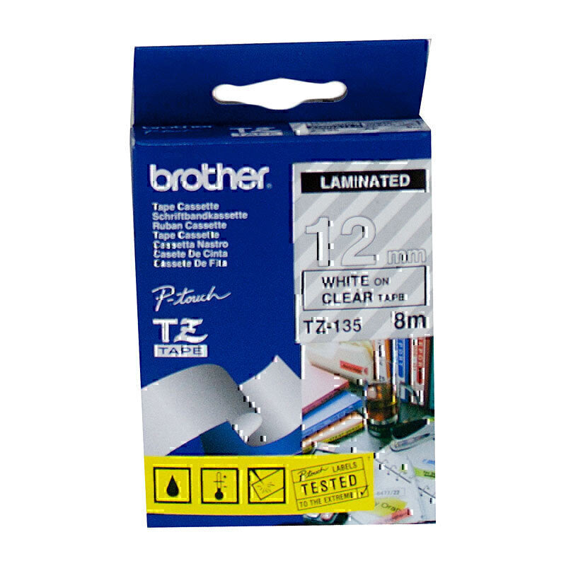 Brother TZe135 Labelling Tape 12mm x 8m - TZe-135