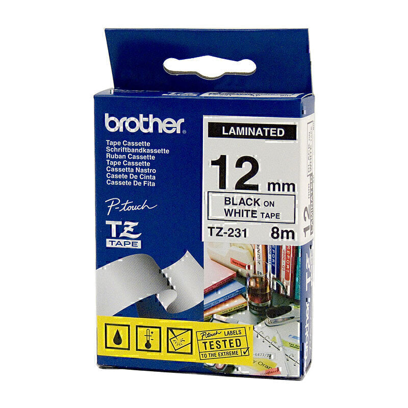 Brother TZe231 Labelling Tape 12mm x 8m - TZe-231
