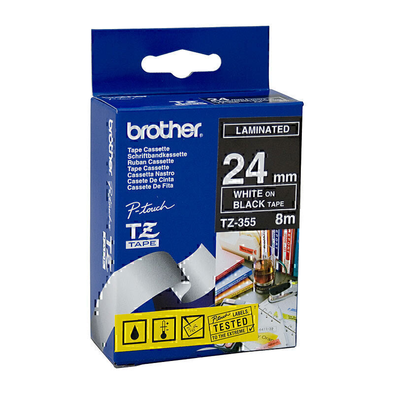 Brother TZe355 Labelling Tape 24mm x 8m - TZe-355