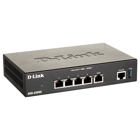 D-Link DSR-250V2 Unified Services VPN Dual WAN Router  DSR-250V2