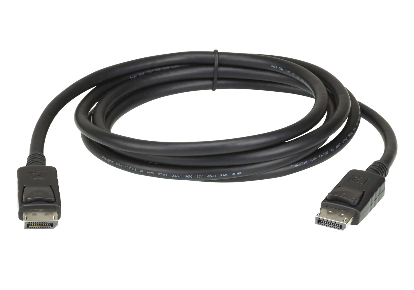 Aten 2m DisplayPort Cable, supports up to 3840 x 2160 @ 60Hz, 28 AWG copper wire construction for high-definition media connections 2L-7D02DP