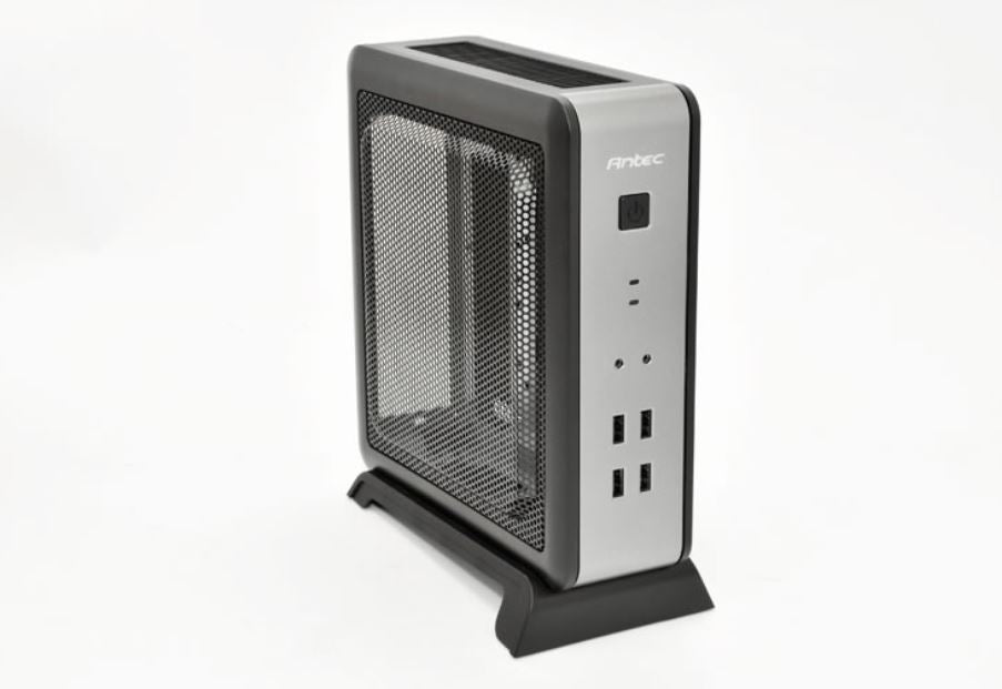 (LS)Antec ISK110-VESA ITX MB, Slim Form Factor case with External 90w PSU. 2 x USB 3.0 and 2 x USB 2.0. HD Audio. VESA Bracket 100x 100. Case Nuc ISK110-VESA