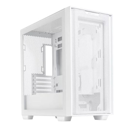 ASUS A21 Micro-ATX White Case, Mesh Front Panel, Support 360mm Radiators, Graphics Card up to 380mm, CPU air cooler up to 165mm (BTF) A21 ASUS CASE/WHT
