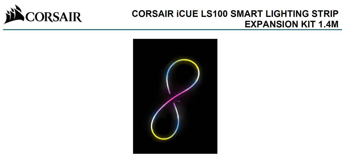 Corsair iCUE LS100 Smart Lighting Strip Expansion Kit 1x 1.4 Meter 84 Individually Addressable LED CD-9010005-WW
