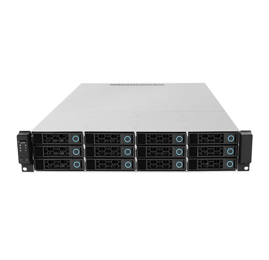 TGC Rack Mountable Server Chassis 2U 650mm, 12x 3.5' Hot-Swap Bays, 2x 2.5' Fixed Bays, up to E-ATX Motherboard, 7x LP PCIe, 2U PSU Required DH-2012-12GB-02