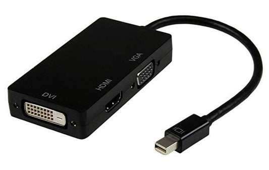 8ware 3 in1 Thunderbolt Mini DP DisplayPort to HDMI DVI VGA Hub Adapter Converter Cable for MacBook Air Mac Mini Microsoft Surface Pro 3/4/5 GC-MDPDHV