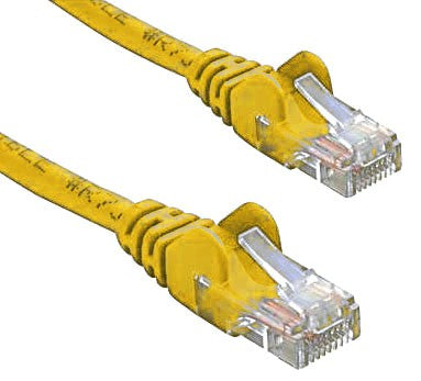 8ware CAT5e Cable 50cm / 0.5m - Yellow Color Premium RJ45 Ethernet Network LAN UTP Patch Cord 26AWG CU Jacket KO820U-0.5YEL