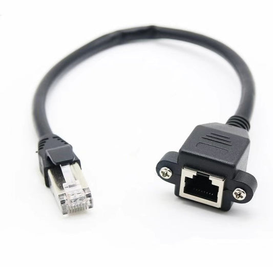 8Ware RJ45 Male to Female Cat5e Network/ Ethernet Cable 2m Black- Standard network extension cable KO820U-2F