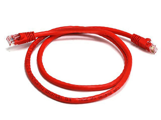 8Ware CAT6A Cable 0.5m (50cm) - Red Color RJ45 Ethernet Network LAN UTP Patch Cord Snagless PL6A-0.5RD
