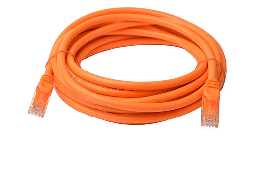 8Ware CAT6A Cable 5m - Orange Color RJ45 Ethernet Network LAN UTP Patch Cord Snagless PL6A-5ORG