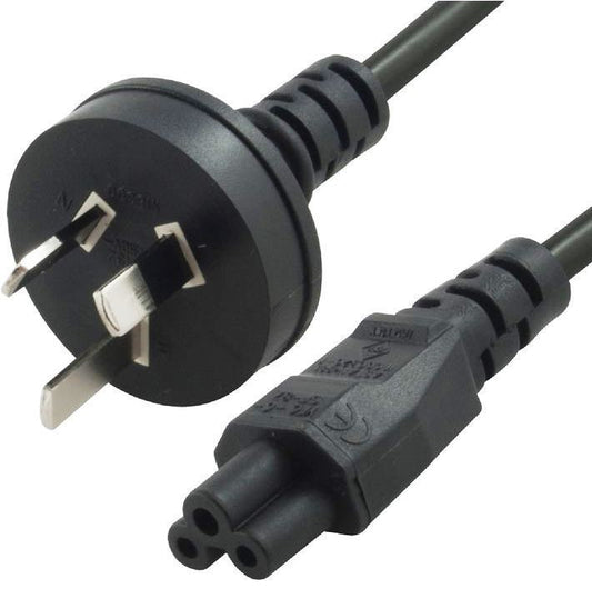 8ware AU Power Lead Cord Cable 2m - 3-Pin to Cloverleaf Plug IEC 320-C5 Mickey Type Black 240V 7.5A 3 core for Notebook/Laptop AC Adapter ~UPAT-IECM-1 RC-3078C5-OEM