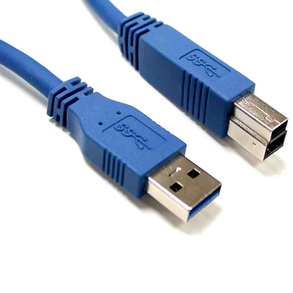8Ware USB 3.0 Printer Cable 3m Type A to Type B Male to Male for External HDD Hard Drive Printer Scanner USB Hub Docking Station Blue Color UC-3003AB