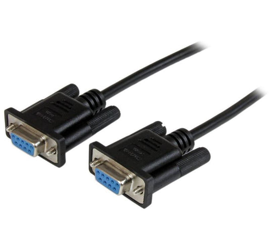 Astrotek 3m Serial RS232 Null Modem Cable - DB9 Female to Female 9 pin Wired Crossover for Data Transfer btw 2 DTE devices Computer Terminal Printer AT-DB9NULL-FF-3