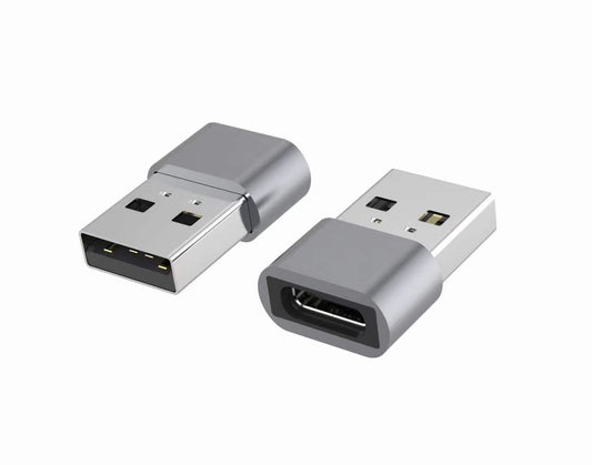 AstrotekUSB Type C Female to USB 2.0 Male OTG Adapter 480Mhz For Laptop, Wall Chargers, Phone Sliver AT-USBCUSBA-FM