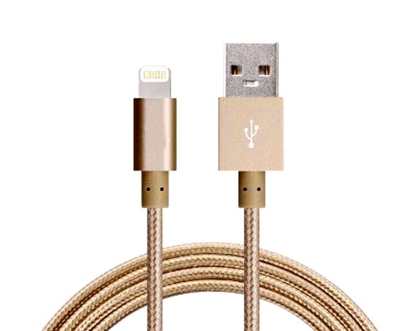 Astrotek 2m USB Lightning Data Sync Charger Gold Color Cable for iPhone X 9 8 7S 7 Plus 6S 6 Plus 5 5S iPad Air Mini iPod AT-USBLIGHTNINGG-2M