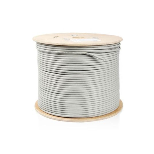 Astrotek CAT6 FTP Cable 305m Roll - Grey White Full 0.55mm Copper Solid Wire Ethernet LAN Network 23AWG 0.55cu 2x4p PVC Jacket ATP-GRF6-305M