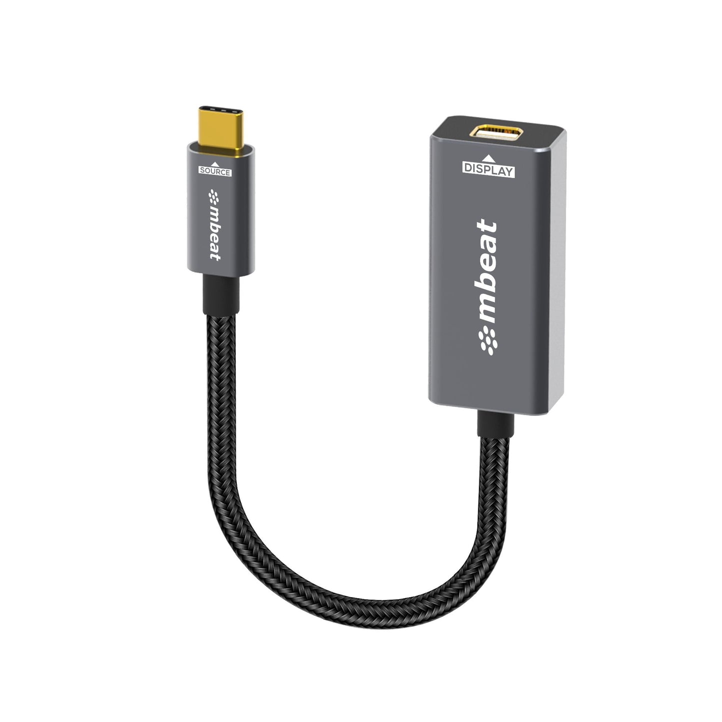 mbeat Tough Link USB-C to Mini DisplayPort Adapter Host Interface: USB-C 3.2 Gen 2 Up to 4K@60Hz (3840x2160) Product Weight: 19.2g MB-XAD-CMDPF