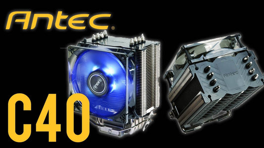Antec C40-K 8mm cold plate 4 heat pipe, Intel 1700, 1200. AMD: AM4, AM5, Excellent cooling 92mm Blue PWM Fan, 1 Year Warranty - CPU Air Cooler C40-K