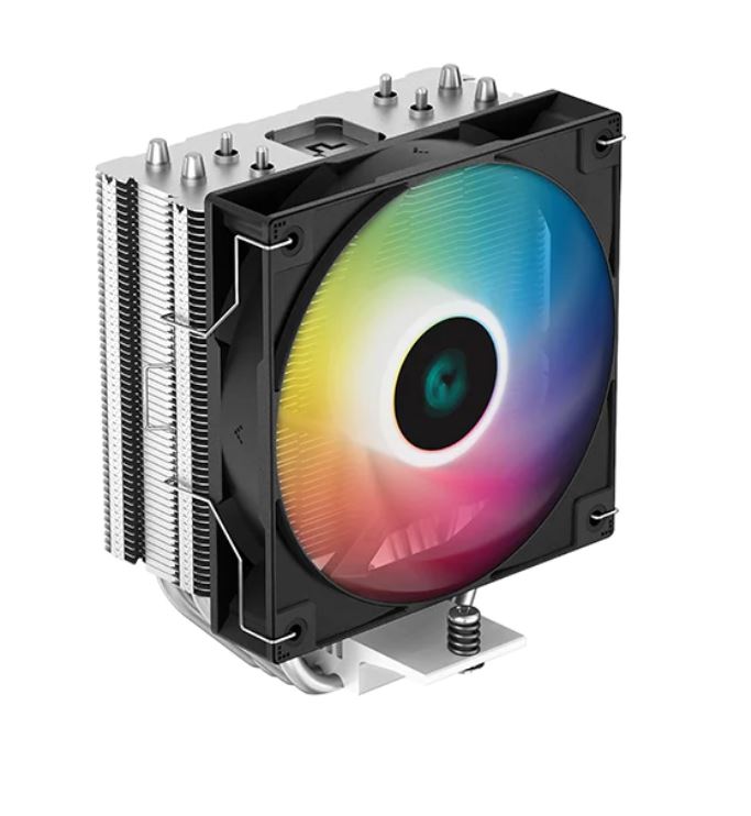 DeepCool AG400 ARGB Single Tower CPU Cooler, TDP 220W, 120mm Static ARGB Fan, 4 Direct-Touch Copper Heat Pipes, LGA1851/1700/1200/115X/AM5/AM4 R-AG400-BKANMC-G-1