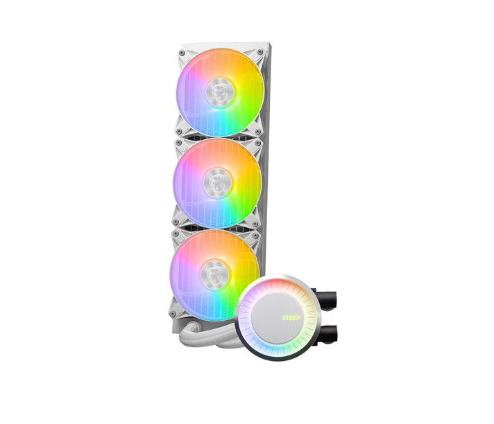 MSI MAG CORELIQUID E360 WHITE Liquid CPU Cooler, LGA 1150/1151/1155/1156/1200/1700/AM5/AM4/TR4/sTRx4 3y warranty MAG CORELIQUID E360 WH