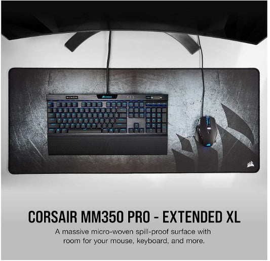 Corsair MM350 PRO Premium Spill Proof Cloth Gaming Mouse Pad. Extended Extra Large Edition 930mm x 400mm x 5mm. Graphic Surface CH-9413771-WW