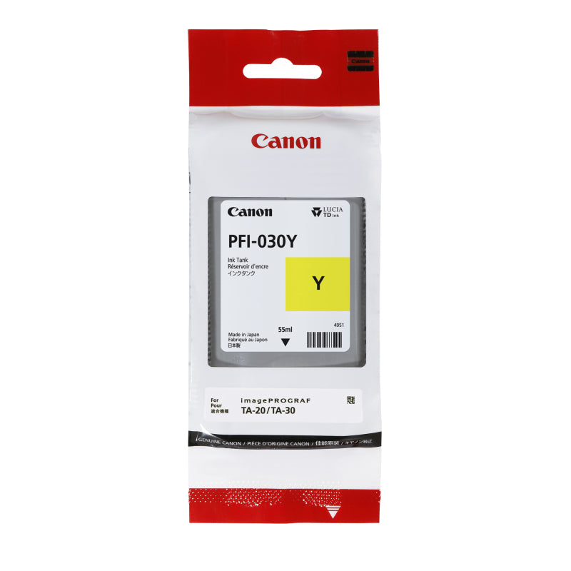 Canon PFI030 Yellow Ink 55ml - PFI-030Y