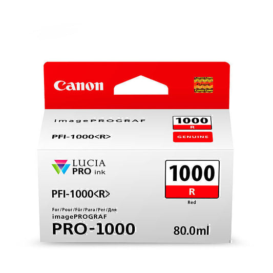 Canon PFI1000 Red Ink Cartridge 5355 pages 4 x 6  ISO 29103 - PFI1000R
