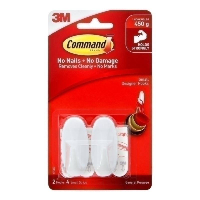 Command 17082 Small Designer Hooks 2-Pack - Box of 6 - 7100286540