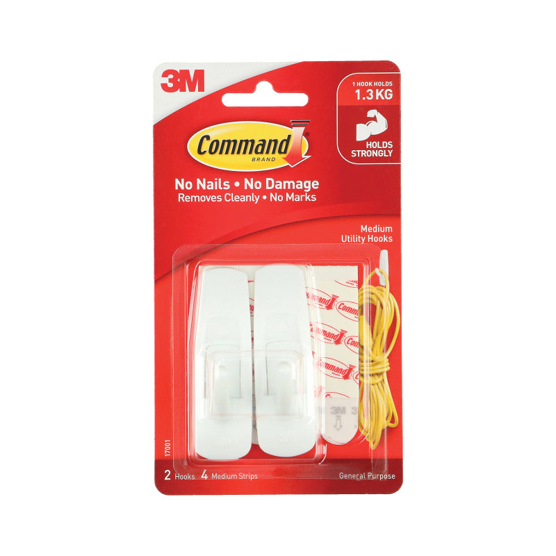 Command 17001 Medium Hooks 2-Pack - Box of 6 - 7100336771