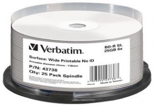 Verbatim Blu-Ray BD-R 25pk 25GB, 6x, Spindle 43738