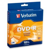 Verbatim DVD-R 4.7GB 10Pk Spindle 16x 95100