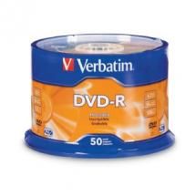 Verbatim DVD-R4.7GB 16x 50Pk White Wide Thermal (Gloss), Spindle 95211