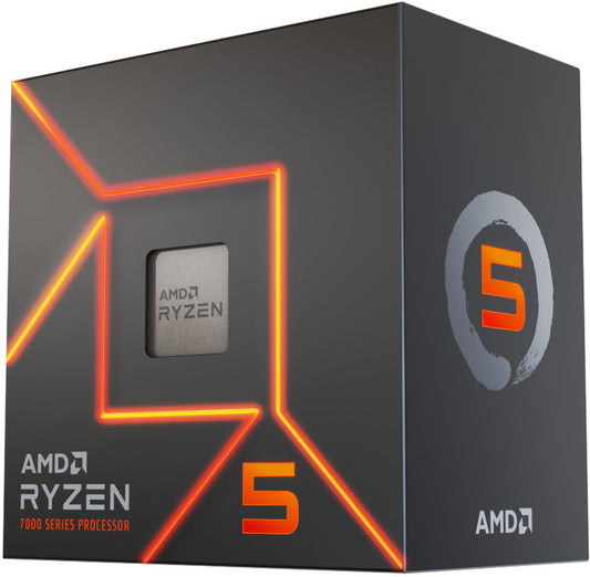 AMD Ryzen 5 7600 6 Cores / 12 Threads, 65 watts, Max Freq 5.2Ghz, 38MB Cache, Wraith Stealth Cooler & Radeon Graphics 100-100001015BOX