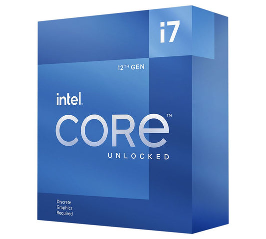 Intel i7 12700KF CPU 3.6GHz (5.0GHz Turbo) 12th Gen LGA1700 12-Cores 20-Threads 25MB 125W Graphic Card Required Unlocked Retail Box Alder Lake no Fan BX8071512700KF