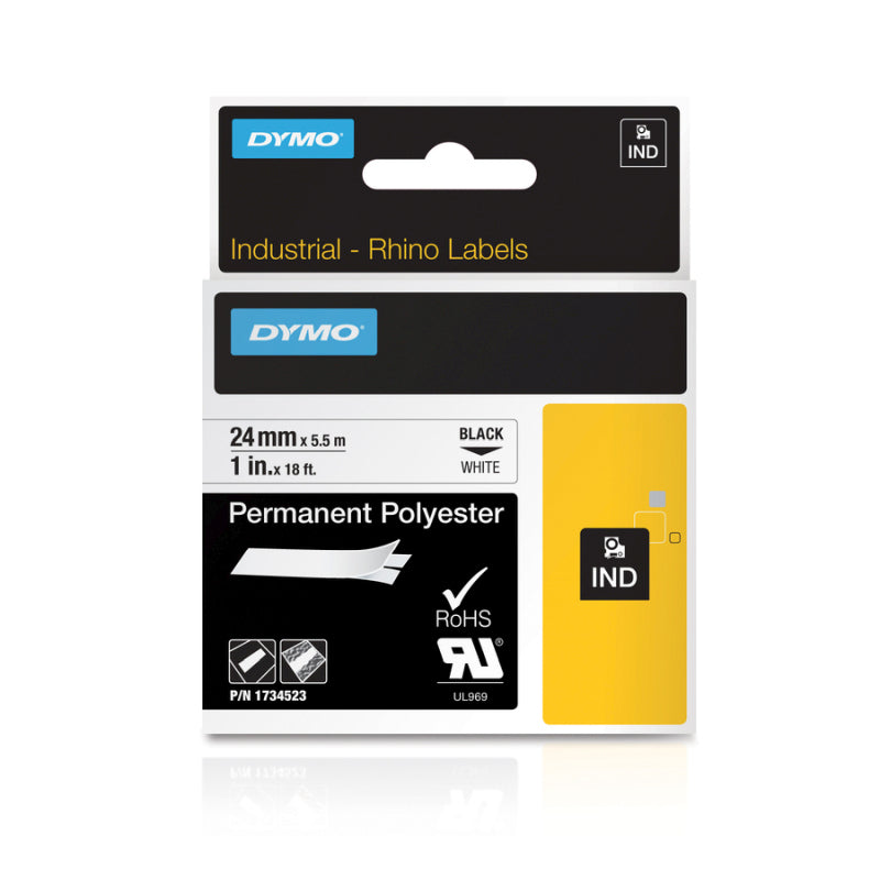 Dymo Rhino 24mm Perm Poly Tape 24mm X 5.5m - 1734523