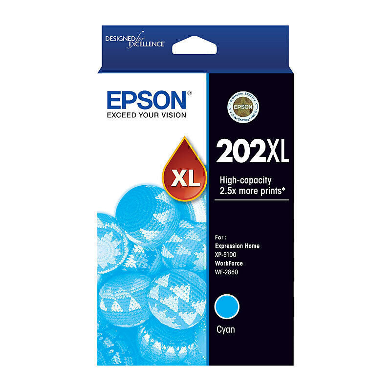 Epson 202XL Cyan Ink Cartridge - C13T02P292