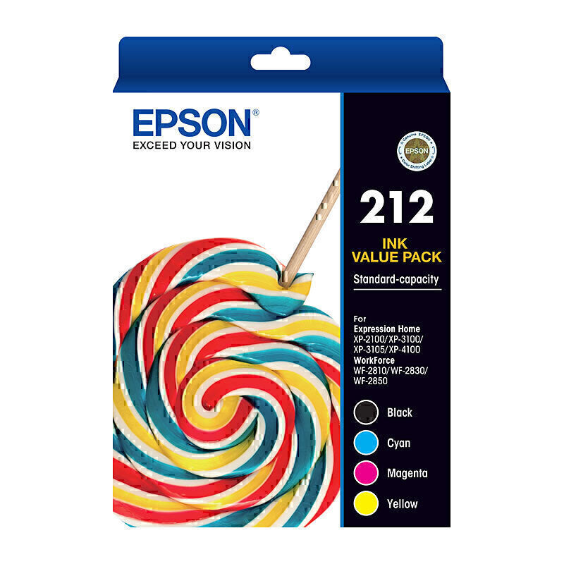 Epson 212 4 Ink Value Pack - C13T02R692