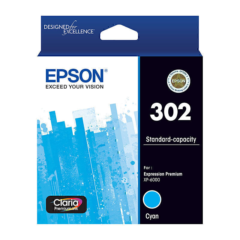 Epson 302 Cyan Ink Cartridge - C13T01W292