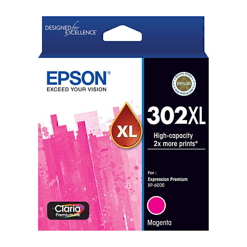 Epson 302XL Magenta Ink Cartridge - C13T01Y392