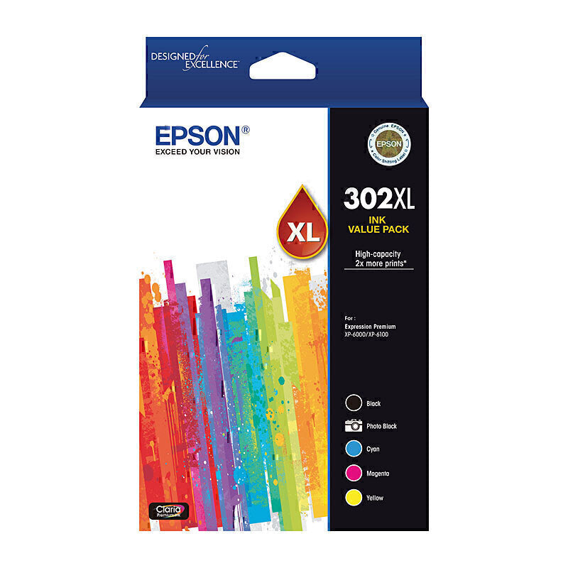 Epson 302XL 5 Ink Value Pack - C13T01Y792