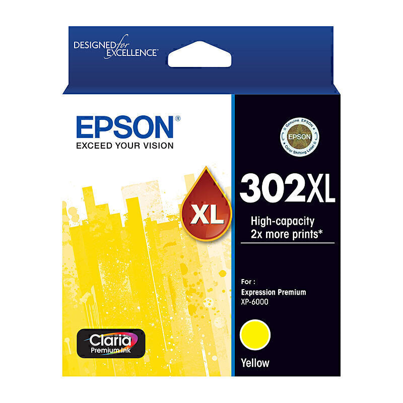 Epson 302XL Yellow Ink Cartridge - C13T01Y492