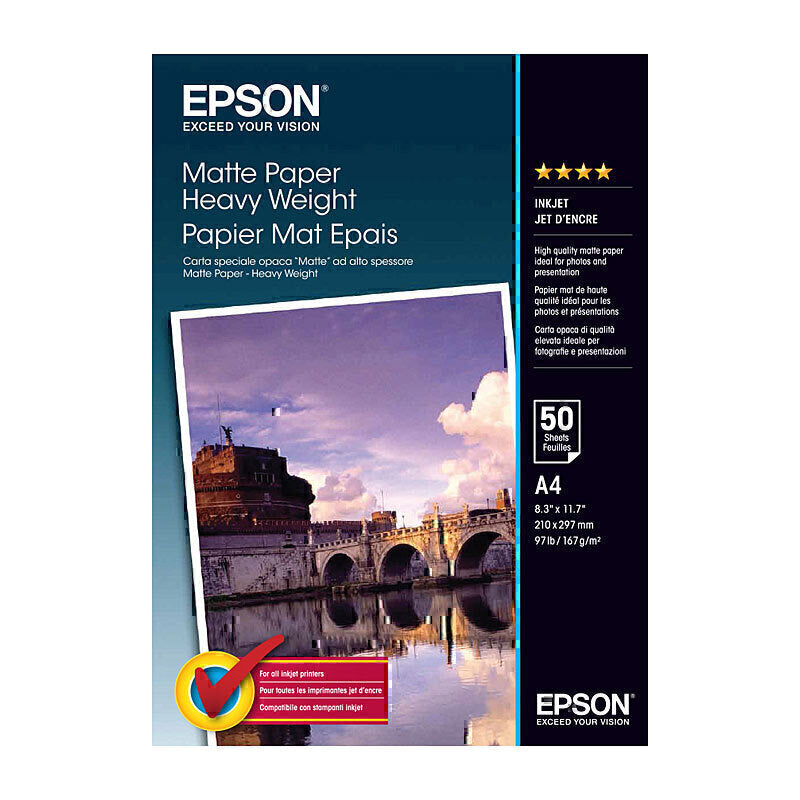 Epson S041256 Matte H/W Paper 50 sheets - C13S041256