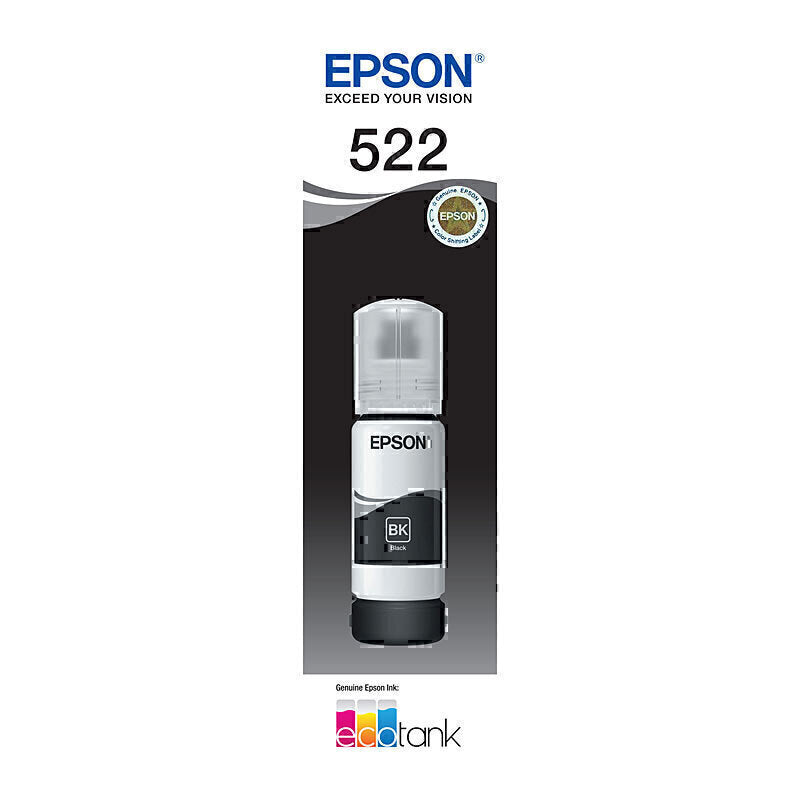 Epson T522 Black EcoTank Bottle 65ml - C13T00M192