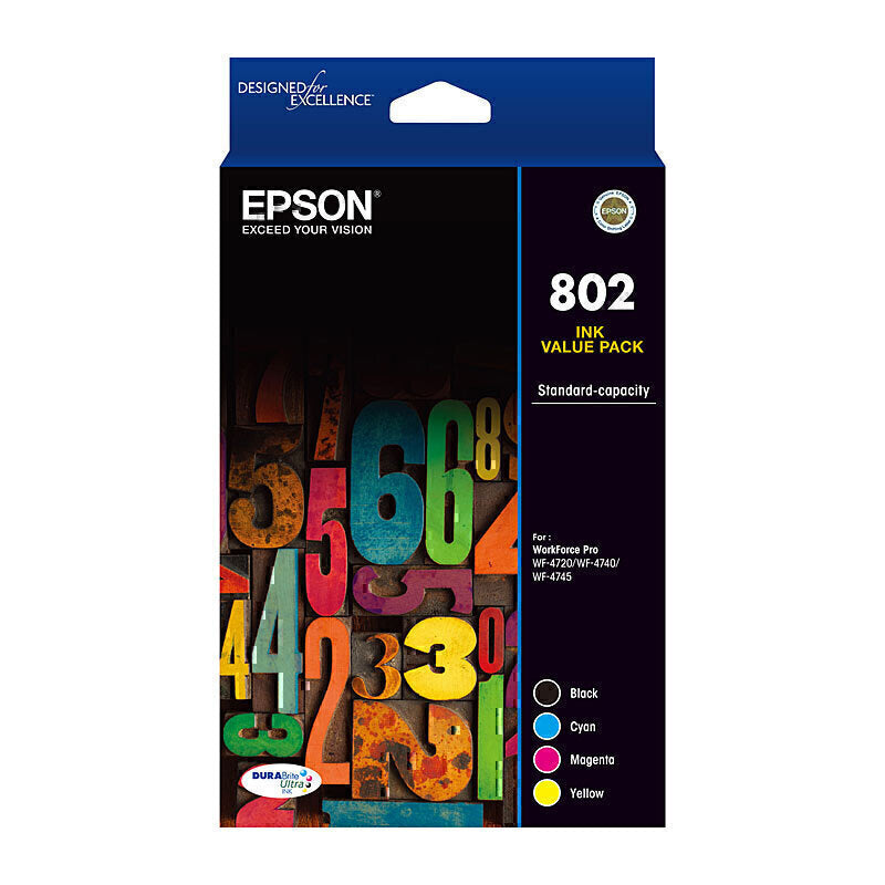 Epson 802 CMYK Colour Pack Refer to singles - C13T355692