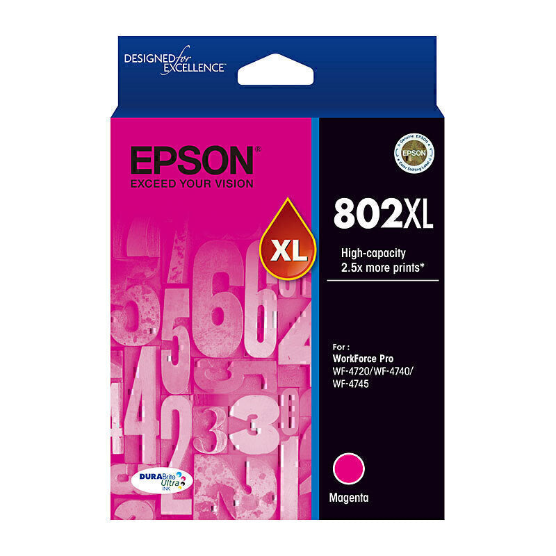 Epson 802XL Magenta Ink Cartridge approx 1900 pages - C13T356392