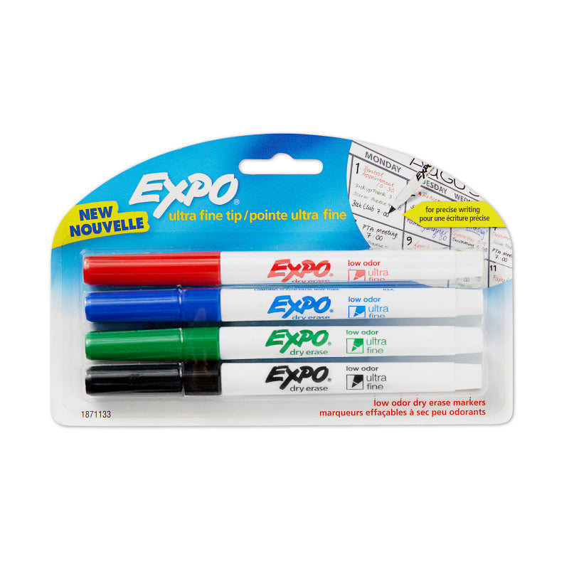 Expo Whiteboard Mrkr Fine Ast Pk4 Box of 6 - 1871133