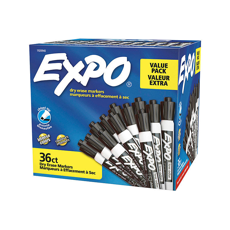 Expo Dry Erase Whiteboard Marker CT Black Box of 36 - 1920940A