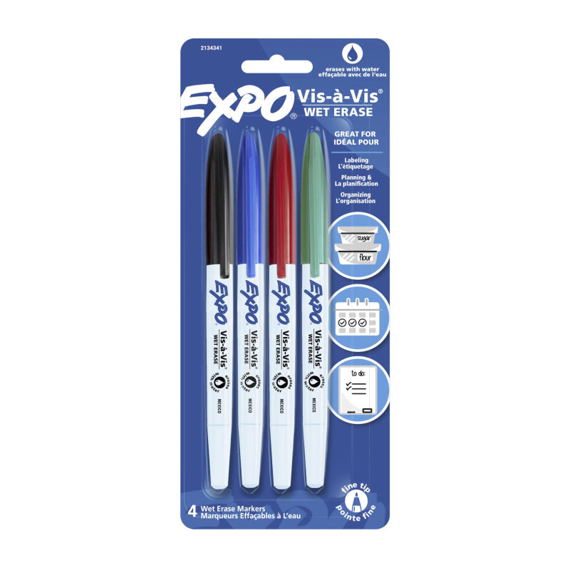 Expo Whiteboard Mrkr Wet Erase Pk4 Box of 6 - 2134341