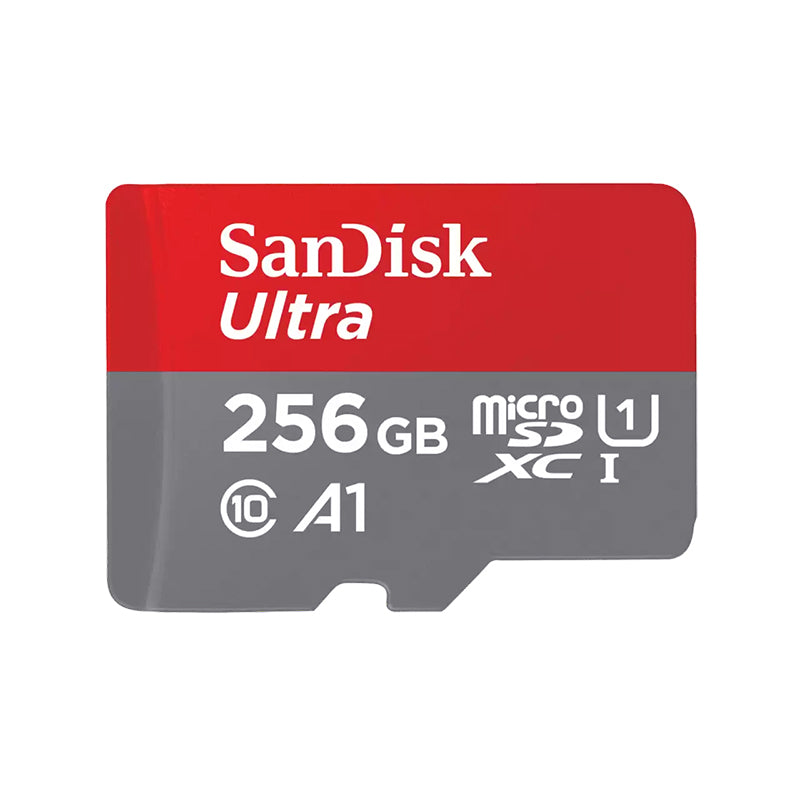 SanDisk Ultra 256GB microSD SDHC SDXC, 256 GB, 150 MB/S, 2 Years Warranty SDSQUAC-256G-GN6MN